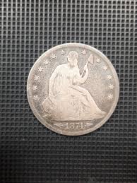 1874 Seated Liberty Half Dollar Circulated | eBay
