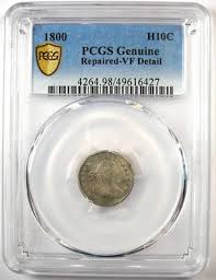 1800 Draped Bust Half Dime H10C - Certified PCGS VF Details ...