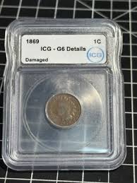 1869 Bronze Indian Cent 1C ICG G6 Details Damaged | eBay