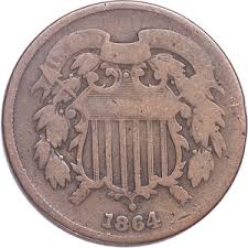Two Cent Piece - Large Motto - 1864 AU50 | Littleton Coin ...