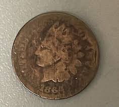1864 Indian Head Cent Penny, Copper-Tough Coin, Better Date ...