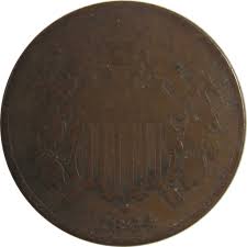 1864 Large Motto Two Cent Piece G Good 2c Coin SKU:CPC0749
