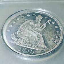 1858 O United States US Silver SEATED LIBERTY Half Dollar ...