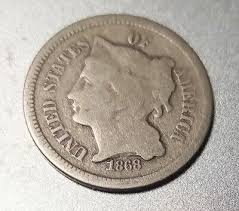 3 Cent Piece 1868 Civil War Era Smallest Coin | eBay