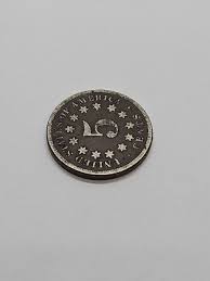 1868 - No Rays Shield Five Cents 5C Nickel Coin Free ...