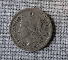 1872 THREE CENT NICKEL CORONET HEAD COIN ~ LOW MINTAGE | eBay