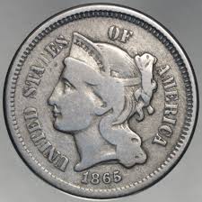 Rare Coins & Relics - Collectible & Rare Coins - 1865 Three ...