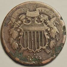 1864 Two Cent Piece VF corrosion – Mount Vernon Coin