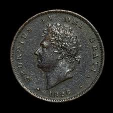King George IV Copper Penny Coin 1826 - Etsy