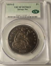 1859-O Seated Liberty Dollar CACG XF Details-LOOKS MS ...