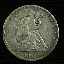 Liberty Seated Half Dollar. 1877 P. Very Fine. Lot # 9049 ...