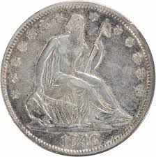 1846 Liberty Seated Half Dollar Tall Date EF Uncertified ...