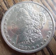 Antique US Morgan Silver Dollar Coin 1880=O Vintage Very ...