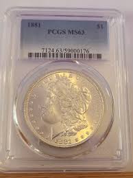 1881 $1 PCGS MS-63 Morgan Silver Dollar Bright White LOOKS ...