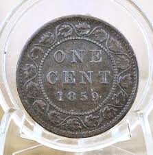1859 Canadian Cent - Choose by Grade - Queen Victoria ...