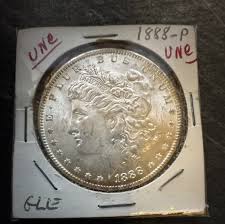 1888 Morgan Silver Dollar Silver Coin, Lustrous Solid Gem BU ...