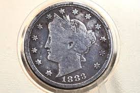 1883 V Nickel WITH Cents - Rarer Variety 1883 V Nickel W ...