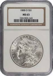 1888-O Morgan Silver Dollar Certified MS-63 | International ...
