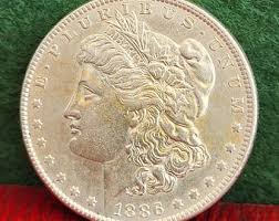 Antique American 1886 Silver Dollar. 1886 Morgan Silver Dollar. Antique USA Silver Coin E Pluribus Unum. Antique American Silver Coin. - Etsy