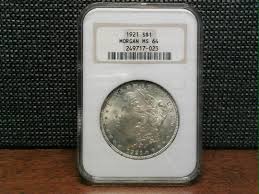 1921 United States Morgan Silver Dollar Graded MS64 - Etsy