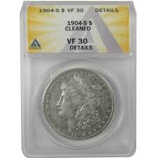 1904 S Morgan Dollar VF 30 Details ANACS Silver $1 Coin SKU ...