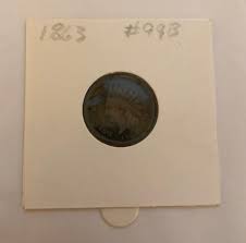 1863 One Cent Coin; 1800's US Currency; 1800's American ...