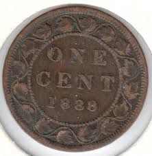1888 FINE-VERY FINE Canadian Large Cent #3 | eBay
