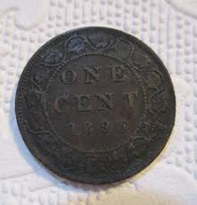 Canada, 1895, Large 1 Cent Copper Coin - Etsy