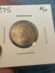 1875 Indian Head Cent Penny- About Good Details Small Cent ...