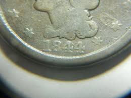 Large cent/penny 1844, 44 over 81 overdate clear feature | eBay