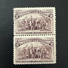 US Scott # 231 - 2c Pair - Columbian Issue - mh | eBay