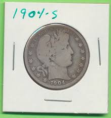 1904-S 50c Barber Liberty Head Morgan Half Dollar Silver US ...