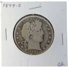 1894 S Barber Half Dollar 50 Cent Coin, San Francisco Mint ...