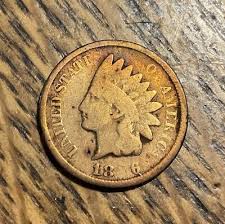 1886 Indian Head Cent Error Filled Die "8" | eBay