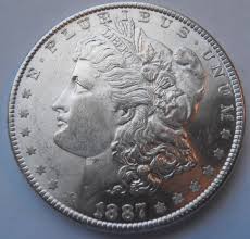 1887 P Morgan Silver Dollar, Beautiful Uncirculated Coin ...
