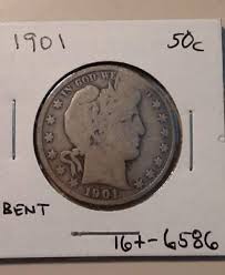 1901 Barber Half Dollar Coin Philadelphia Mint US 50c 90 ...