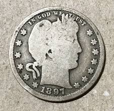 1897 Silver Barber Quarter – Good #1504 - Collectible Investors