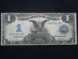 Antique Dollar Black Eagle US Dollar Bill 1899 Silver ...