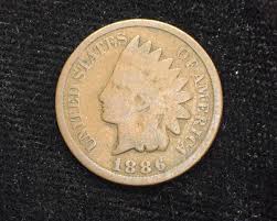 1886 Ty 2 Indian Head Penny/Cent G - US Coin — Huntington ...