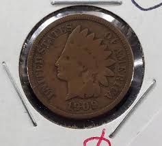 1909 P Indian Head 1c Penny Cent Coin Choice VG Very Good Circ Last Ye – Robinson's Coin Town