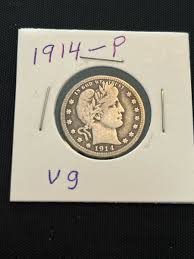 1914-P Very Good Barber Quarter, Liberty Head Quarter ...