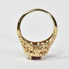 Earth Mined Rubellite Tourmaline Antique Filagree Design Ring | eBay