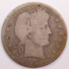 1905-S Barber Silver Quarter, Fair Circulated Coin, Store #QR0474