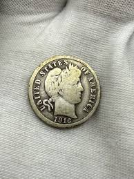 1916 Barber Silver Dime, 90% Silver - I231 | eBay