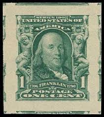 US Stamp Prices Scott #314 - 1906 1c Franklin Imperf