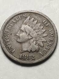 1882 Indian Head Penny Cent Good+ G -Very Good VG Brown Coin Lot U489 | eBay