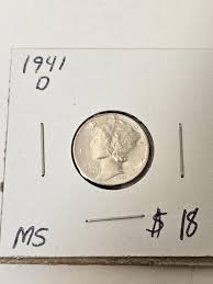 1941 D Mint State Silver Mercury Dime - Etsy
