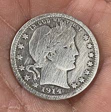 1914 Barber Quarter Coin Value Prices, Photos & Info