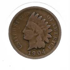 1904 Rare Old Antique Indian Head Penny Liberty Cent US ...