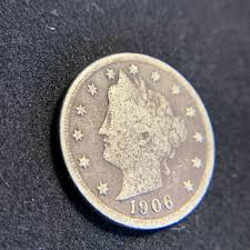 1906 “V Cents” Liberty Head Nickel 5C! Beautiful Design Coin ...